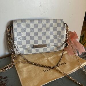 Louis Vuitton Favorite Damier Azur Authentic Bag with COA DustBag